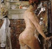 Nikolay Fechin Nude take a shower painting